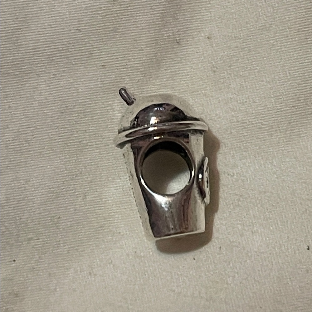 Pandora Sterling Silver 925 Coffee Cup Charm with Star Hunter Engraved on Side - Picture 7 of 10